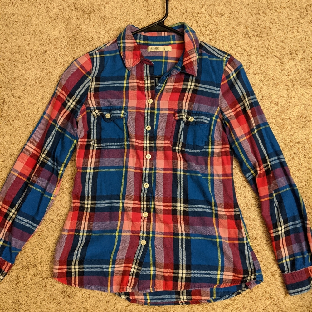 Plaid Old Navy Button Up Shirt
